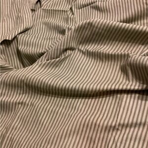 Green striped curtains 63”